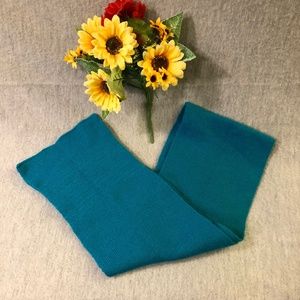 NWOT - Super Soft Bright Teal Rib-Trimmed Scarf